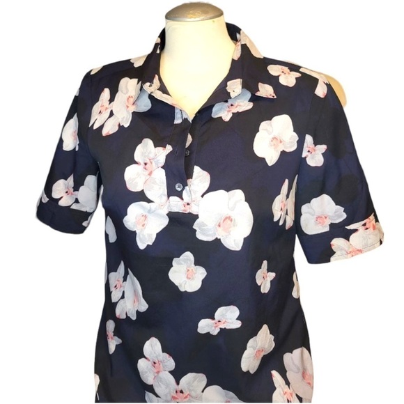 Banana Republic Polo Shift Navy Floral Dress - Picture 4 of 13